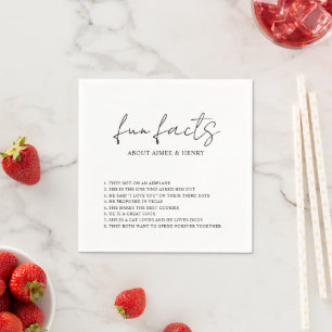 Servilleta De Papel Boda moderna con letra rústica