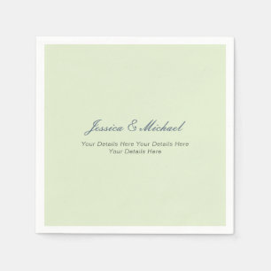 Servilleta De Papel Boda Moderno Elegante Sencillo Simple Profesional