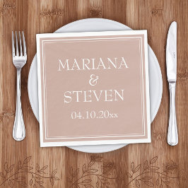 Servilleta De Papel Boda moderno Minimalista rosa