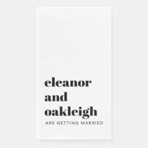 Boda moderno negro y blanco negrita de tipografía