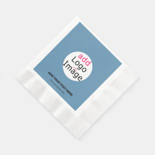 Servilleta De Papel Boda moderno Personalizable promocional azul turbi