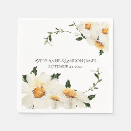 Servilleta De Papel Boda moderno personalizado de la vegetación de la