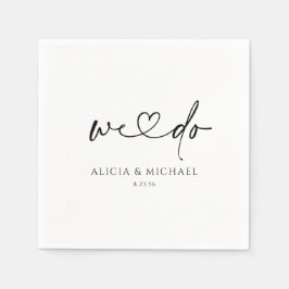 Servilleta De Papel Boda moderno y sencillo de escritura a mano