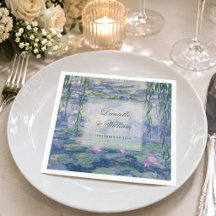 Boda Monet Floral Nenúfares Elegante 
