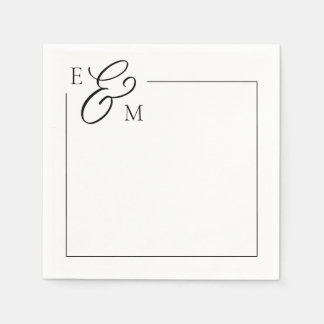 Servilleta De Papel Boda monograma clásico Napkin