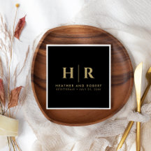 Boda Monograma Novia Personalizado moderna y Groom