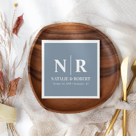 Servilleta De Papel Boda Monograma Novia Y Groom Iniciales Elegantes