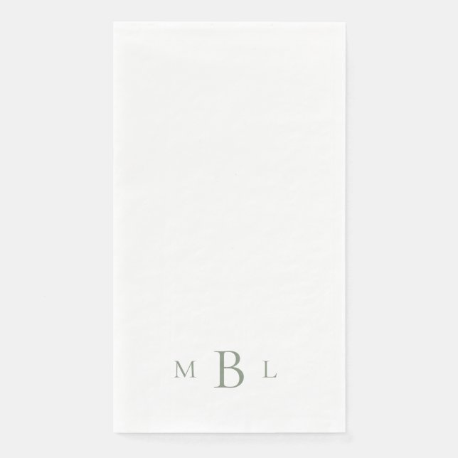 Servilleta De Papel Boda monograma simple (Anverso)