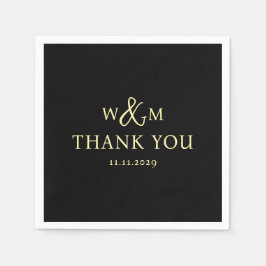 Servilleta De Papel Boda monogramado moderno y elegante