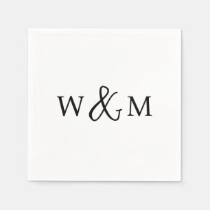 Servilleta De Papel Boda monogramado moderno y elegante