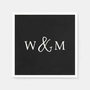 Servilleta De Papel Boda monogramado moderno y elegante