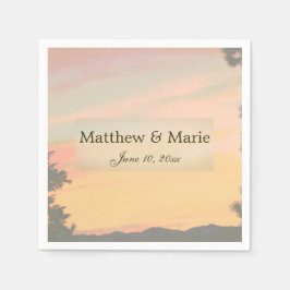 Servilleta De Papel Boda Mountain Sunset