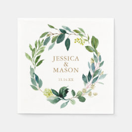 Servilleta De Papel Boda Napkin Greenery Cocktail Napkin