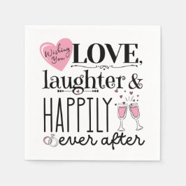 Servilleta De Papel Boda Napkin rosa y negro