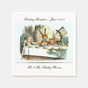 SERVILLETA DE PAPEL BODA NAPKINS - ALICE EN WONDERLANDS TEA FIESTA-