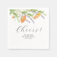 Boda Napkins Flores salvajes botánicas