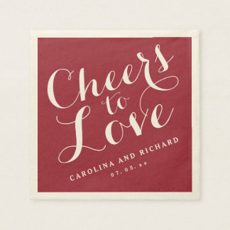Servilleta De Papel Boda Napkins | Marsala alienta al amor