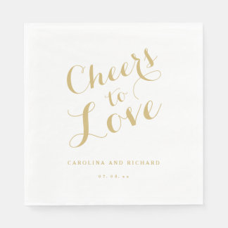 Servilleta De Papel Boda Napkins | Saludos de oro a amar