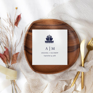 Servilleta De Papel Boda Nautical Cruise