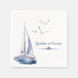 Servilleta De Papel Boda Nautical Sailing Yacht
