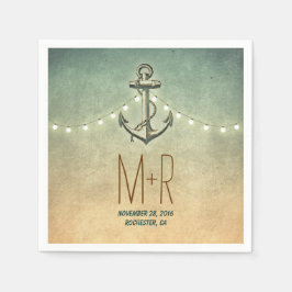 Servilleta De Papel boda náutico de anclaje