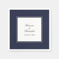 Boda Navy azul y blanca simple y elegante