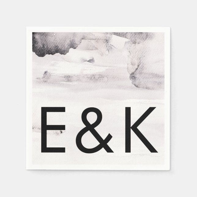 Servilleta De Papel Boda Neutral de Género Ultra Moderno (Anverso)