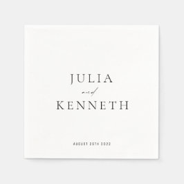 Servilleta De Papel Boda neutro simple clásico