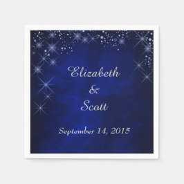Servilleta De Papel Boda nocturno de Blue Starry
