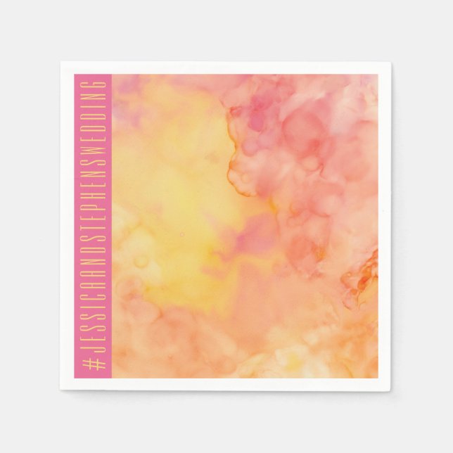 Servilleta De Papel Boda normal Napkin Fresco Flor Floral (Anverso)