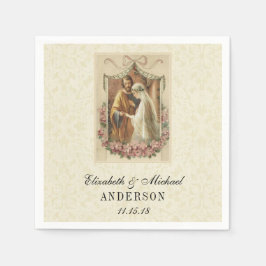 Servilleta De Papel Boda Novia Groom Matrimonio católico Mary Joseph