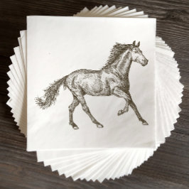 Servilleta De Papel Boda occidental de caballos de Rusia ecuestre