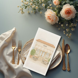 Servilleta De Papel boda oceánico mediterráneo costero de acuarela