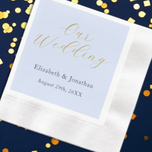 Servilleta De Papel Boda Opulenta Azul