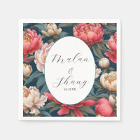 Boda oriental de los pueblos rosados y blancos