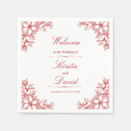 Servilleta De Papel Boda Ornate Floral