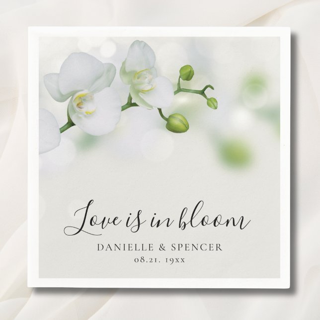 Servilleta De Papel Boda Orquídea (Floral Wedding Napkins)