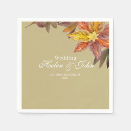 Servilleta De Papel Boda Otoñal