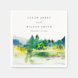 Servilleta De Papel Boda paisajístico del río montañoso moda