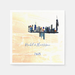 Servilleta De Papel Boda paisajístico pintado por Cityscape London