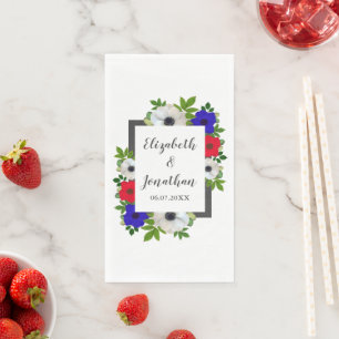 Servilleta De Papel Boda Patriótico Panda Anemone