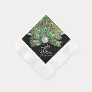 Servilleta De Papel Boda Peacock Elegance & Diamonds