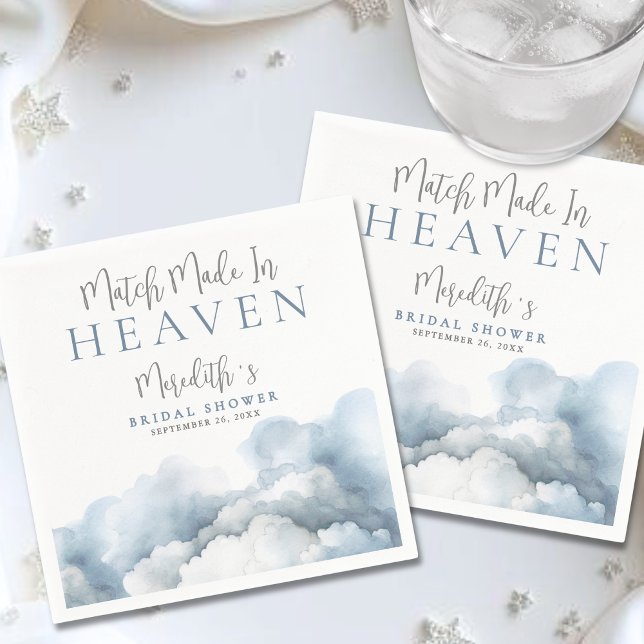 Servilleta De Papel Boda Perfecta: Despedida de Soltera (Match Made In Heaven Bridal Shower Napkins)