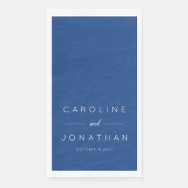 Servilleta De Papel Boda personalizada azul francesa Minimalista moder