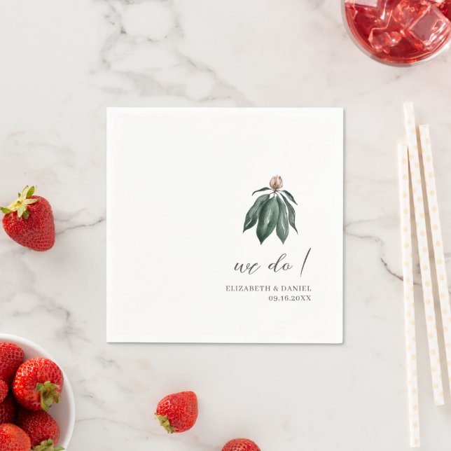 Servilleta De Papel Boda personalizada botánica tropical (In situ)