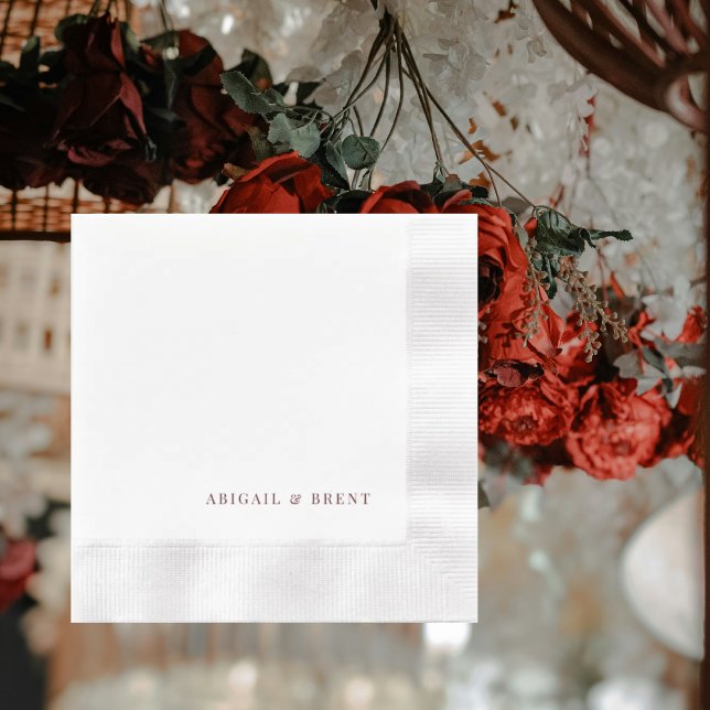 Servilleta De Papel Boda Personalizada con Moneda de Ruby Red (Subido por el creador)