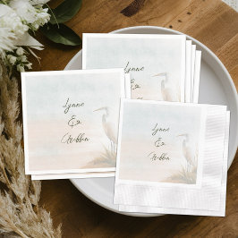 Servilleta De Papel Boda Personalizada de Bohemio Costero Garza