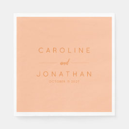 Servilleta De Papel Boda personalizada de escritura Minimalista modern