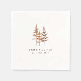 Servilleta De Papel Boda personalizada en la montaña de pino de terrac