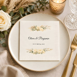 Servilleta De Papel Boda personalizada rústica de lujo